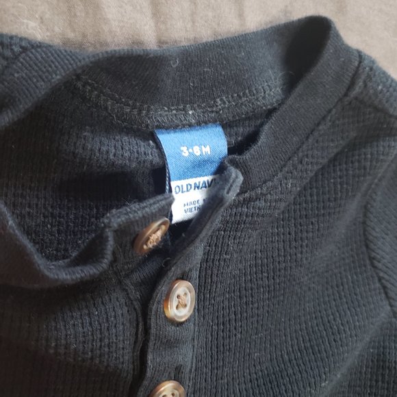 Long Sleeve Romper Jumpsuit Comfortable 100% Cotton 3-6 Month Size Old Navy - Picture 3 of 3